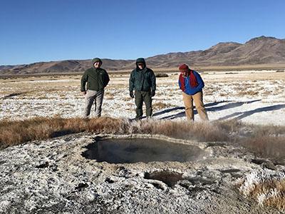 Geothermal vent at Borax Lake